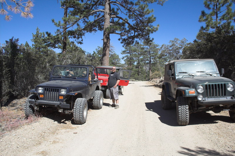 BigBear-0135 - Three jeeps, lost in the woods.