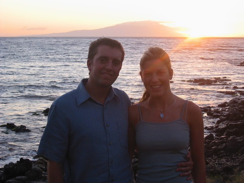 Honeymoon-Kauai-101 - A sunset by our hotel.